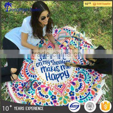 Round Yoga Mat Beach Tapestry Boho Cotton Beach Towel dress cover up