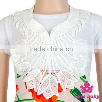 HYB141 Lovebaby Wholesale Large Floral Print Romper With Lace Hot Summer Baby Halter Rompers 0-6 Years Old Funny Baby Rompers photo-3