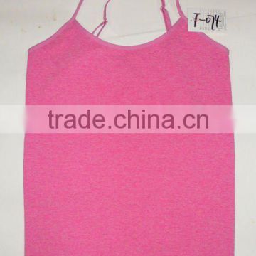 simple plain color seamless lady camisole tops