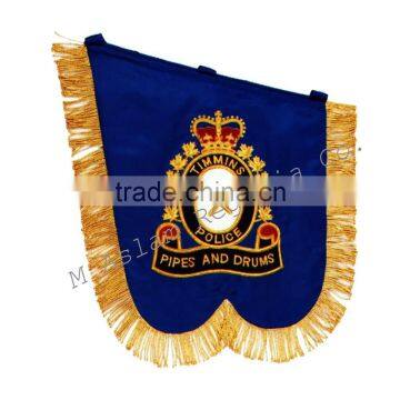 Highland Hand Embroidered band pipe Banners,Highland uniforms & accessories