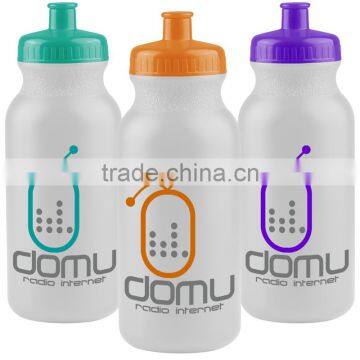 USA Made 20 oz Bike Bottle With Push And Pull Cap - BPA-free, FDA compliant and comes with your logo