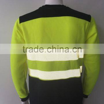 80% Polyester 20% Cotton Fleece hi Vis Safety Sweatshirt photo-4