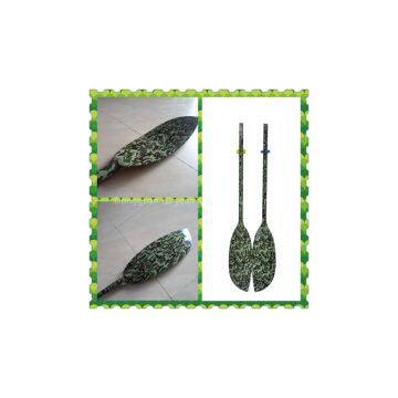 Army green 2-piece kayak paddle
