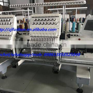 1502 1202 2 heads double heads flat cap tubular t shirt computer embroidery machine price