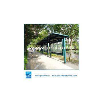 bus stop shelter with advertising lightbox