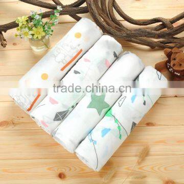 China factory hot selling 100% cotton muslin swaddle blanket for baby