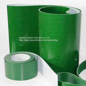 2mm Ply Green Conveyor Belt Smooth PVC Top Fabric Rough Bottom PB-G20