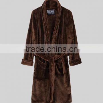 luxurious super soft hight quality adults coral fleece bathrobe