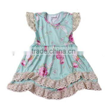 Yawoo Floral Patterns Wave Summer Dress Baby Kids Wear Cute Dresses for Baby Girl