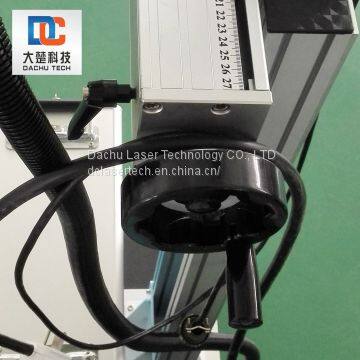 Portable 20W Fiber Laser Marking Machine Laser Printing Online for PE Plastic Pipeline 201 photo-3