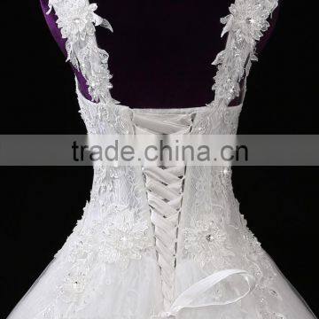 Harness Sexy Mermaid Lace Mermaid Color Wedding Dress Bridal for Bride V-neck Bridal Dress Custom Made Wedding Dress 2017 photo-3