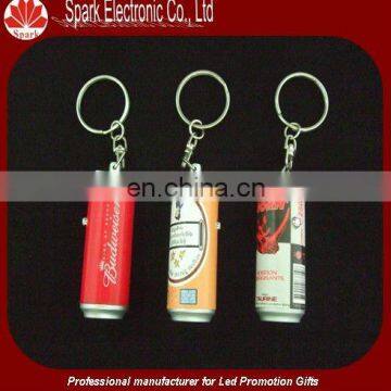 beer bottle jar shape led projector keychain