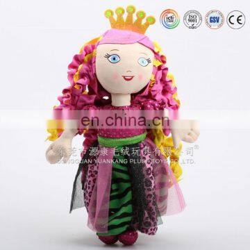 Princess doll, colorful cloth doll for kids, cloth fairy rag doll