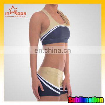 Designing basketball baby cheerleading bra tops uniform