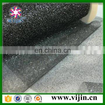 Black Glitter Shiny Tulle Spools for Wedding Party Decoration