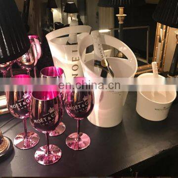 Moet Chandon Ice Imperial GOLD/ROSE PINK/SILVER Champagne wine goblets from Moet Chandon