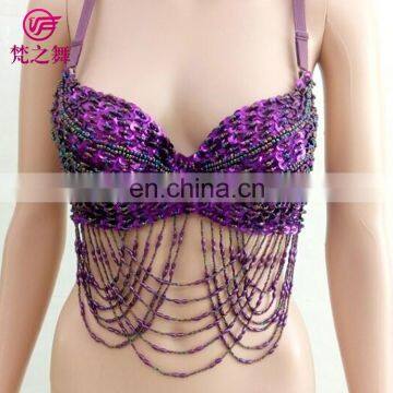 YD-065 Italy sequins belly dance sexy bra