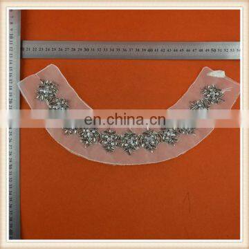 Fashion Beaded Necktrim in Flower Design With Metal/rhinestone Custom for Garment photo-5