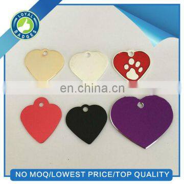 metal pet tag/heart shape pet tag/aluminum dog tag