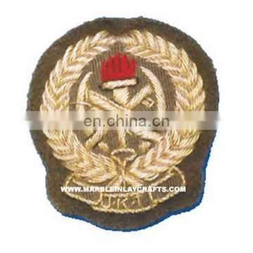 Hand Embroidery Bullion Badge, Decorative Embroidery Patches