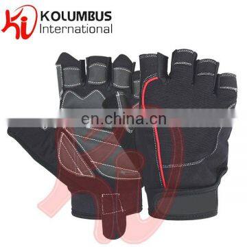 Artificial Leather Weight Lifting Gloves, Fancy Design Amara And Spandex Fitness Training Weight Lifting Gloves