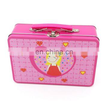 Cartoon Tin Lunch Box 194*130*70mm With Lock and Key for Children photo-6