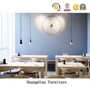 Wholesale Restaurant Furniture Coffee Shop Wooden Dining Room Table and Chairs Set photo-3
