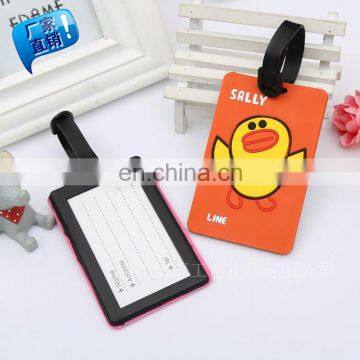 Custom 3D soft silicone luggage tag custom airplane travel luggage tag