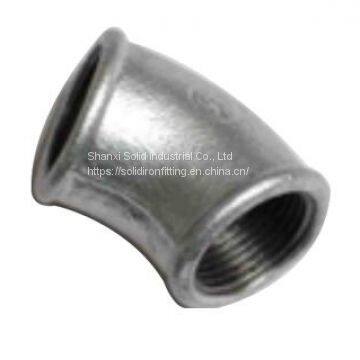 Malleable iron pipe fitting elbow