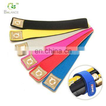 Neoprene belt fishing rod band with hook and loop fastening strap