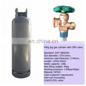 DOT4BW 100lb Lpg Gas Cylinder Commercial Tank