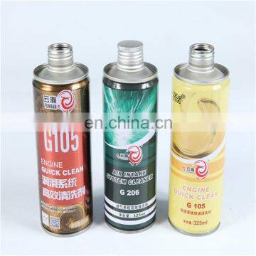 The Classic Design Of An Empty Tinplate Aerosol Can For Engine Additives/Detergents/Lubricants