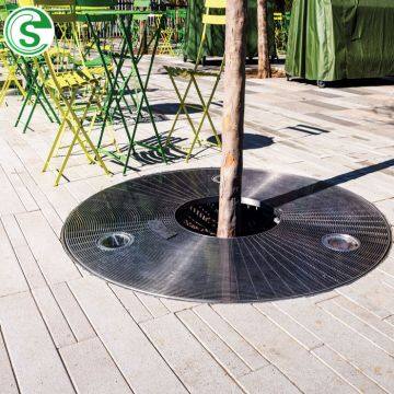 Stainless steel walkway stair tread plates tree well cover grating