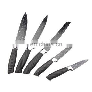 5 Pieces stainless steel nonstick coating blades chef knives set