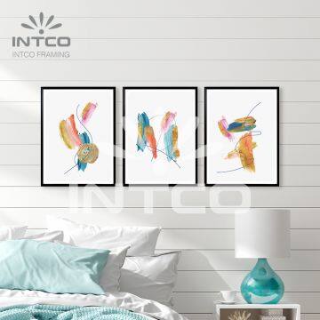 3 Piece Abstract Wall Art, Custom Picture Frames for Art, Abstract Wall Art Set