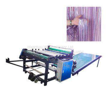 Metallic tinsel backdrop making machine