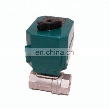 CTF-001 12v dc motor control ball valve electric operated valve DC12v CR01 two wires 2'' DN50 stainless steel with manual