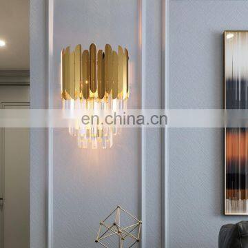 2021 Luxury Restaurant Hotel Home Bedside Modern Wall Mounted LED Crystal Wall Light photo-3