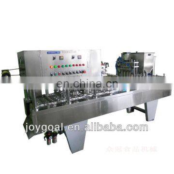 China manufacture water plastic cup filling sealing machine/automatic cup water packing equipment