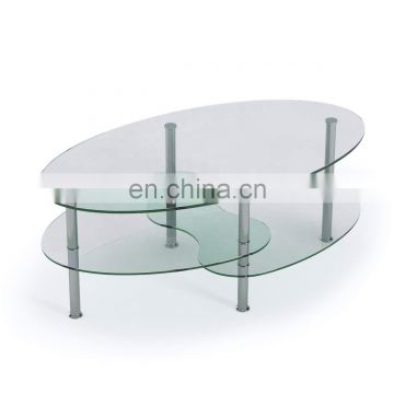 Chinese Imports Wholesale Glass Coffee Table Top Oval Tempered Clear Glass Table Top With Pencil Polished Edge