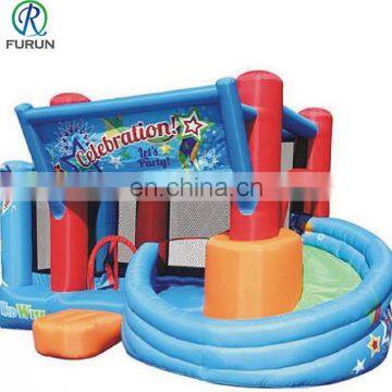 Garden party floating inflatable water bouncy castle for kids