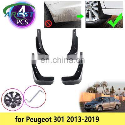 for Peugeot 301 2013 2014 2015 2016 2017 2018 2019 Mudguards Mudflap Fender Mud Flap Flaps Splash Guards Rear Wheel Accessories