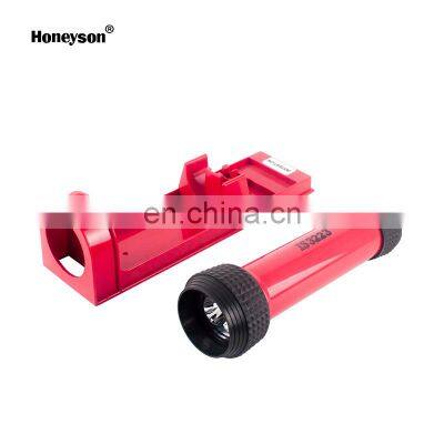 Honeyson plastic wall mounted hotel emergency led torch flashlight