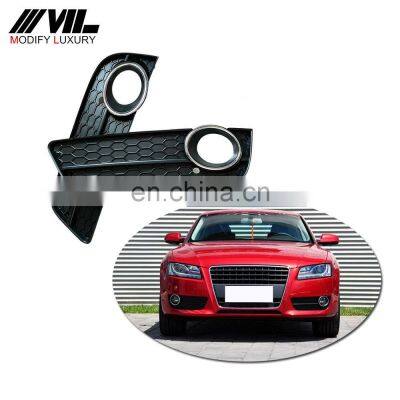 Front Bumper Lower Fog Light Lamp Grille Cover Chrome For Audi A5 2008-2011