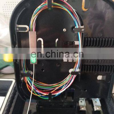 Black 16 Core Outdoor FTTH Fiber Optic Distribution Box With SC LC FT/UPC APC Steel Tube Type PLCsplitter and Adapter. photo-4
