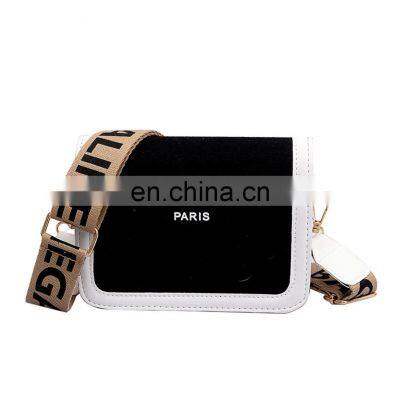 2021 Fashion Niche Design Small Square Bags Summer Letter Wide Strap Shoulder Messenger Bags Women Purse And Handbags Louis Bags photo-3
