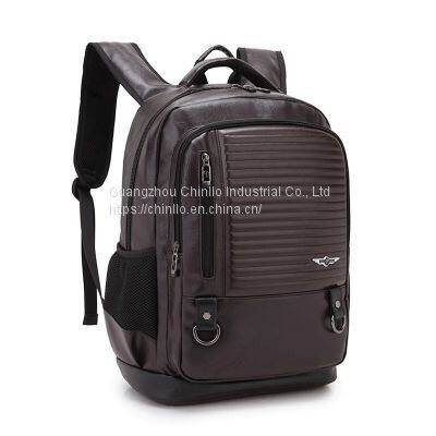 English Style Business Men Computer Compartment PU Backpack Anti Theft Multi School Bag Best selling Sport Backpack CLG18-1688