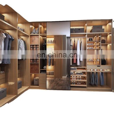 custom multifunction bedroom furniture high quality wooden wardrobe with mirror