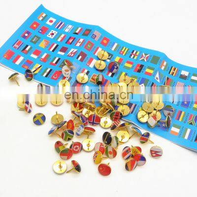 Wholesale country flag national flag pushpin thumbtack drawing pin set