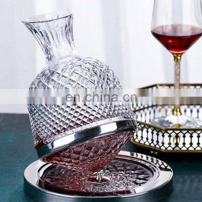 Cooler Glass Turkey Spinning Breather Aerator Diamond Whiskey Rotating Red Wine Decanter